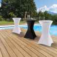 Lot de 2 tables hautes pliantes 105 CM et 2 housses noires