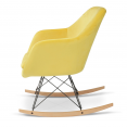 Fauteuil à bascule BORA velours jaune