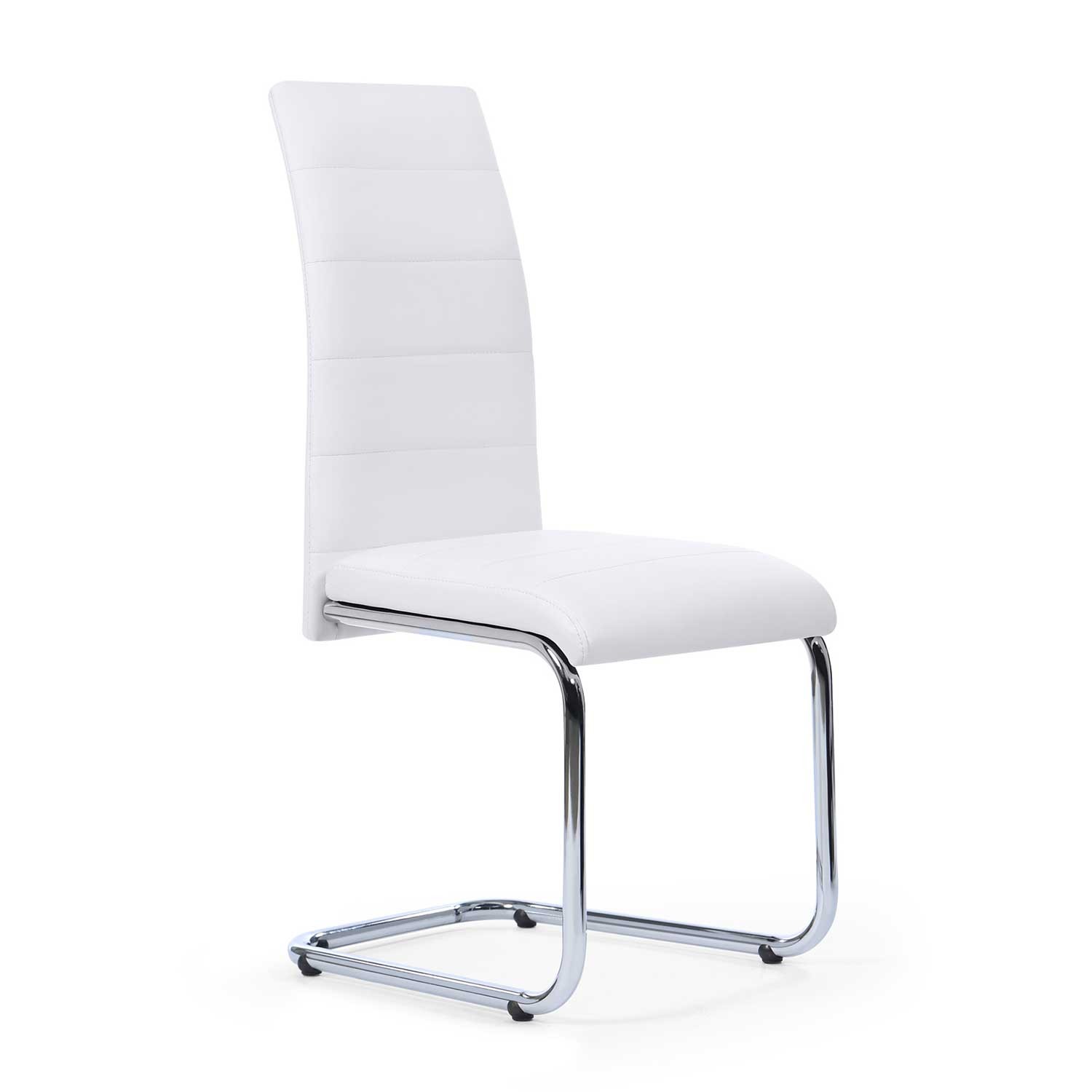 Lot de 4 chaises blanches pas cher pour salle à manger  MIA  ID Market