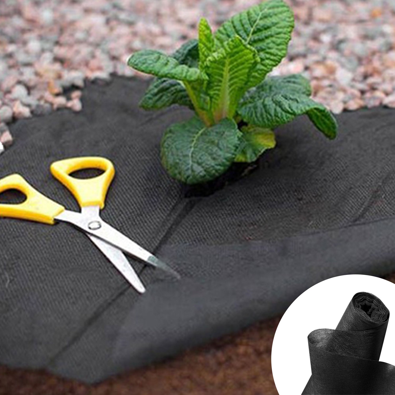 Toile Anti Mauvaises Herbes Jardin Geotextile Tissu Perméable à l/'eau Dripex Toiles de Paillage 2m x 25m Barriere Anti Racine Bache Noire Agricole Contre Les Mauvaises Herbes