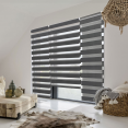 Store enrouleur zébré jour nuit 60 x 230 cm gris