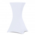 Lot de 2 housses blanches pour table haute pliante 105 CM