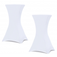 Lot de 2 housses blanches pour table haute pliante 105 CM