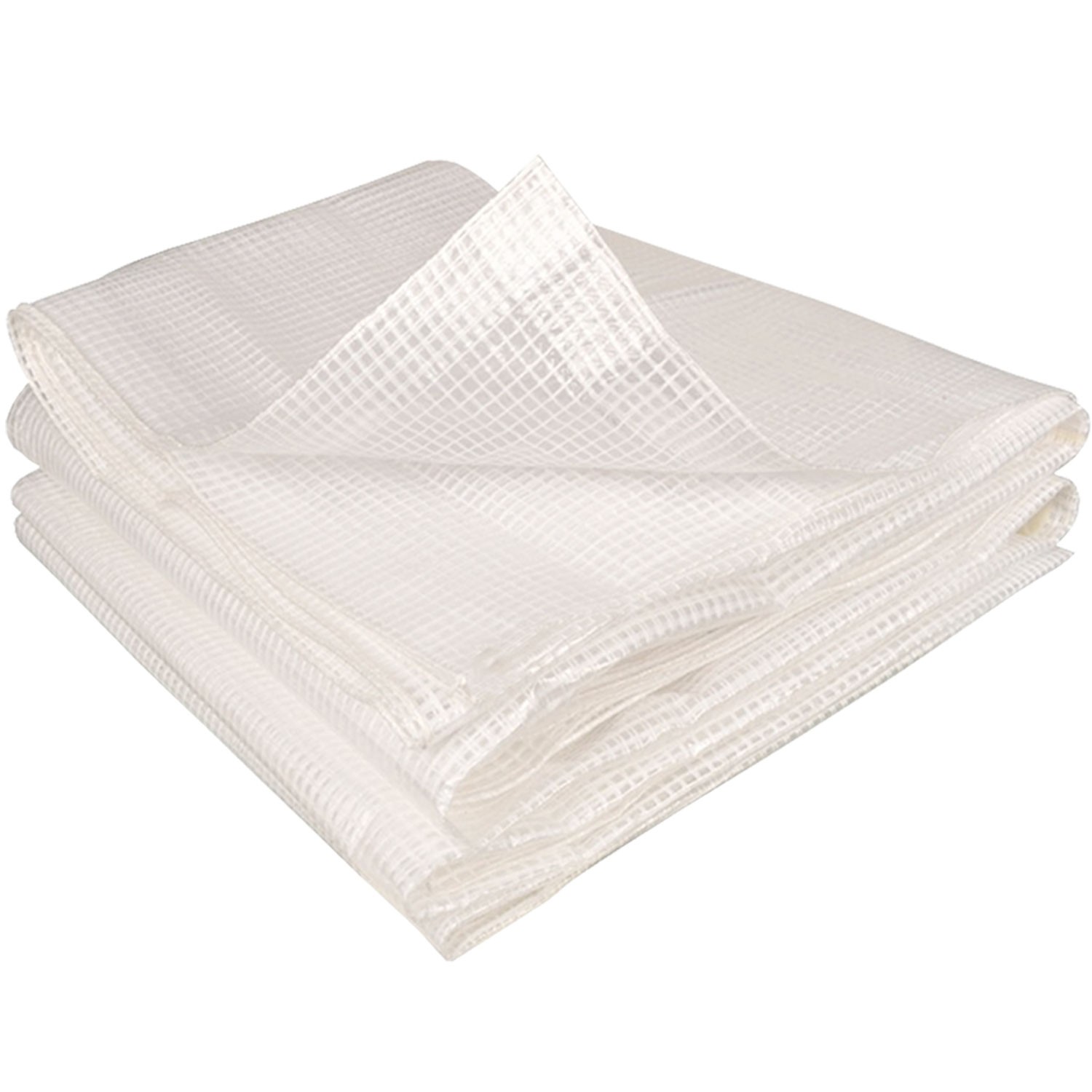 Bâche de rechange pour serre tunnel 6 m² blanche ROMA