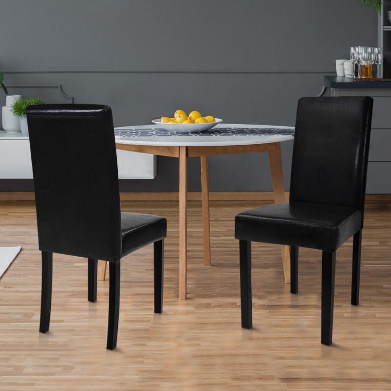 Chaises noires pas chères pour salle à manger  HANNAH  ID Market