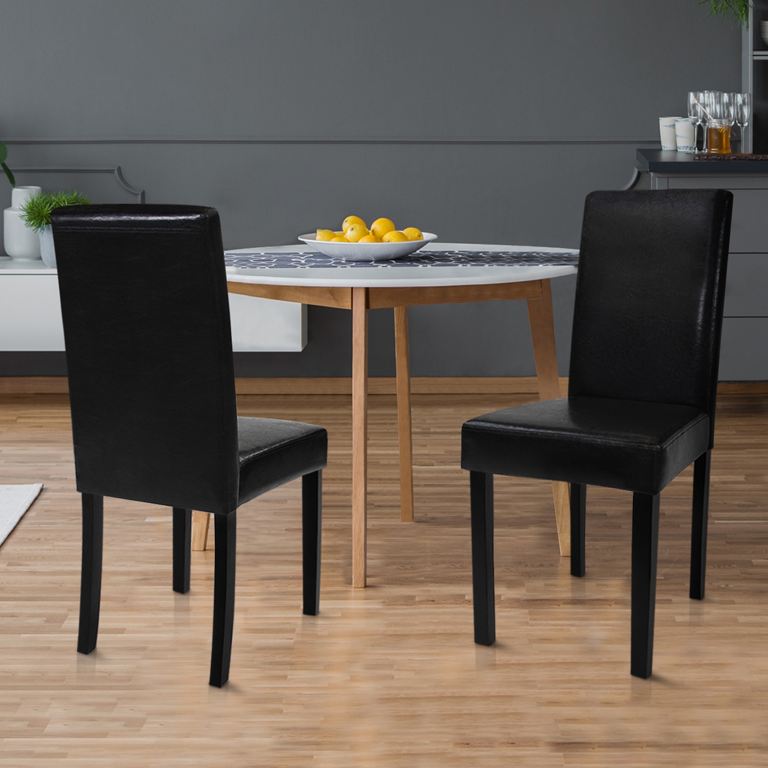 Chaises noires pas chères pour salle à manger  HANNAH  ID Market