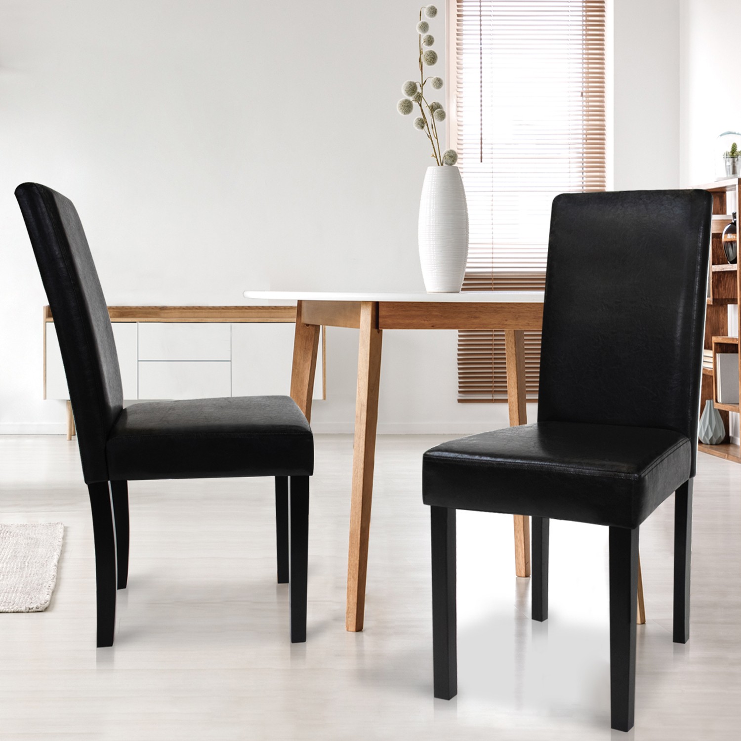 Chaises noires pas chères pour salle à manger  HANNAH  ID Market