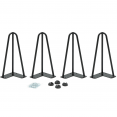 Lot de 4 pieds épingle 30.5 cm pour table design industriel