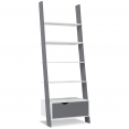 Étagère échelle scandinave bois blanc et gris