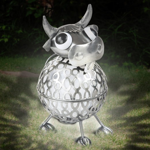 Extérieur Solaire Métal Vache Éclairage À Led En nX8Ok0Pw