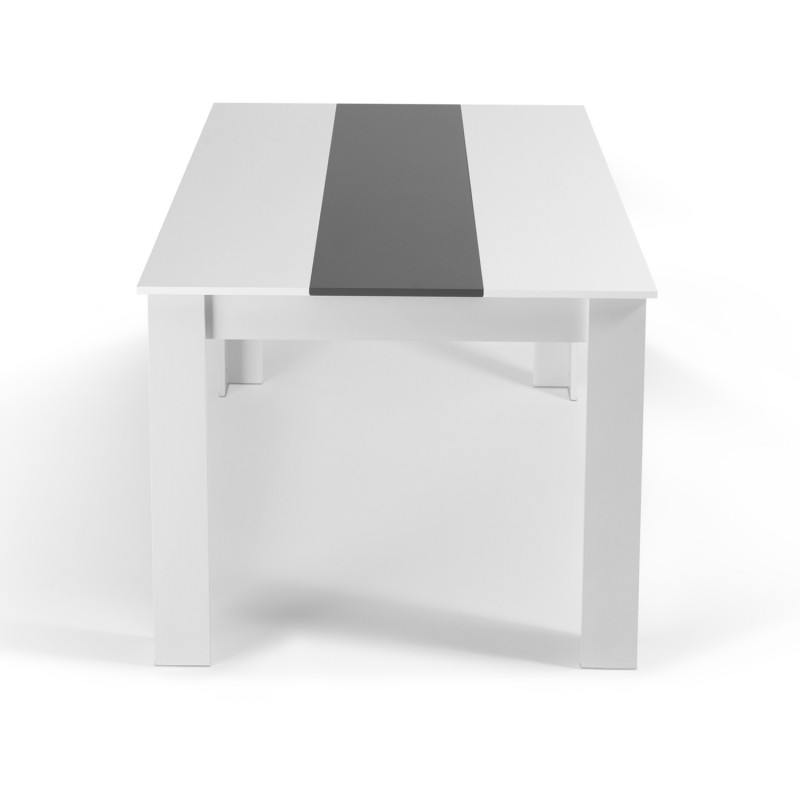 Table à manger extensible phoenix 6-10 personnes bois et noir 160-200 cm -  Conforama