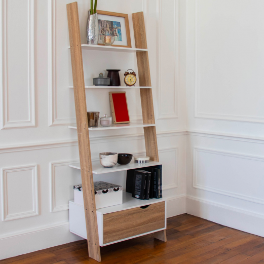 ETAGERE ECHELLE BLANC - HETRE