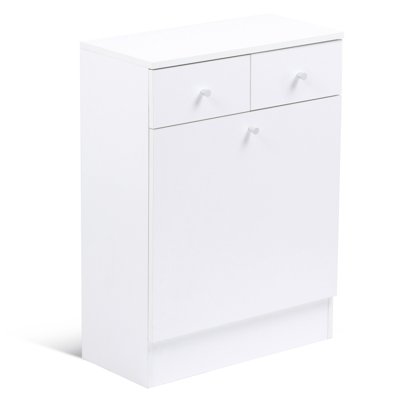 Meuble panière à linge pas cher bois blanc ID Market