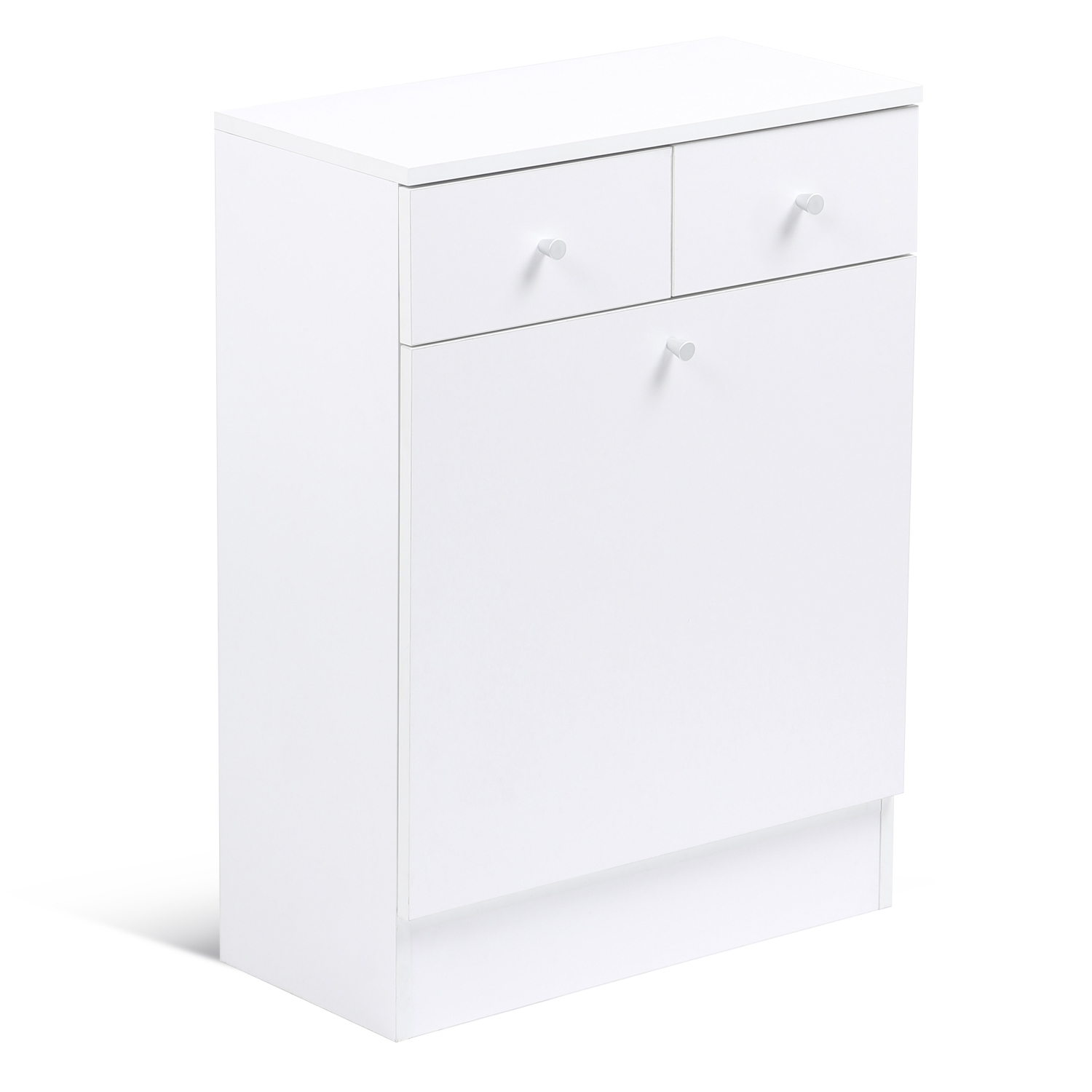 Meuble panière à linge pas cher bois blanc ID Market