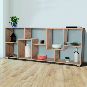13259 - Mensola da soggiorno moderna in finto legno di faggio ETAGERE DOUBLE POSITION GM BOIS