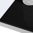 Table à manger GEORGIA 6 personnes blanche et noire 140 x 90 cm 