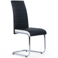 Lot de 4 chaises Mia noires liseré blanc pour salle à manger