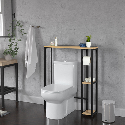 Meuble Wc Meuble Dessus Toilettes Style Industriel 2 Portes Niche