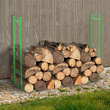 Outsunny Abri bûches de stockage pour bois de chauffage en acier galvanisé  240 x 86 x 160 cm vert