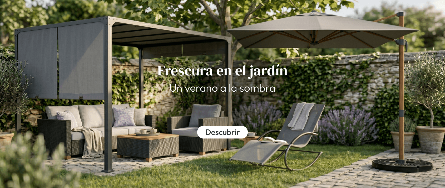 Pérgolas, parasoles y velas de sombra