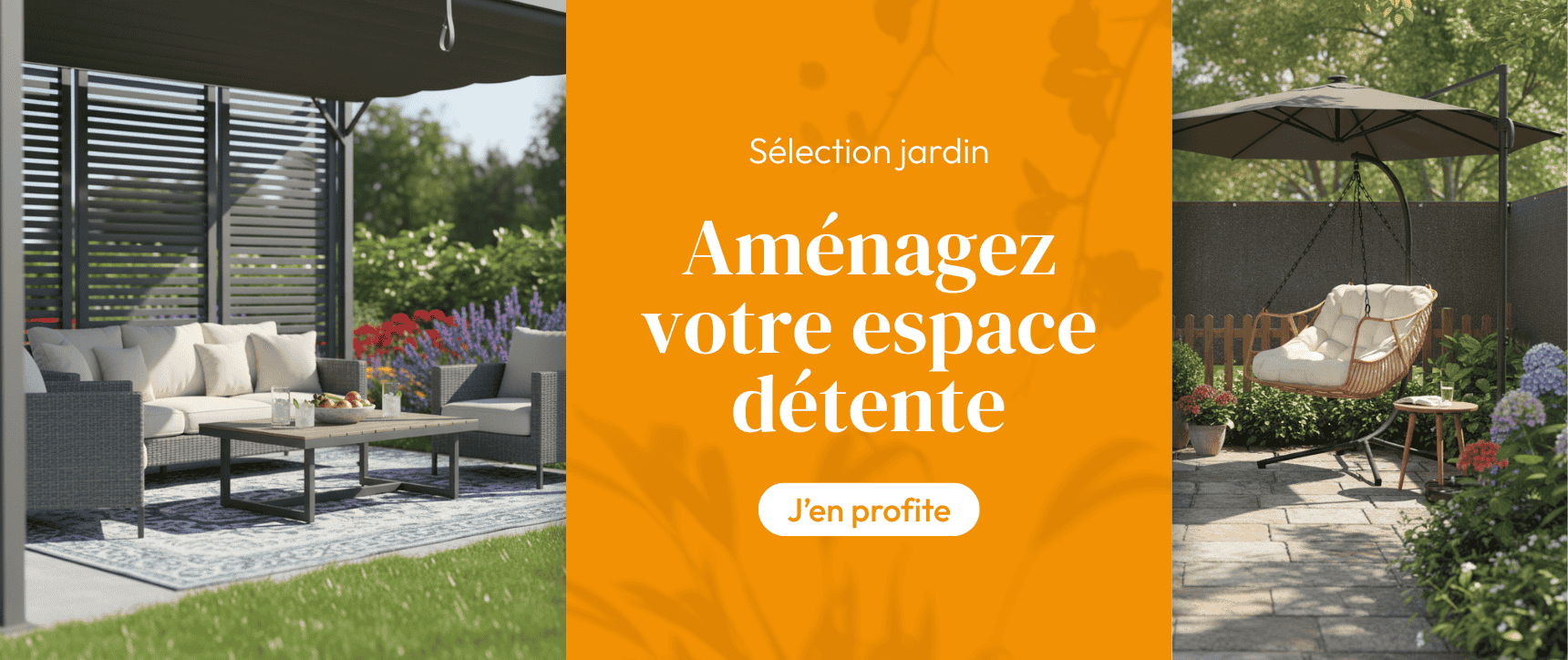 Espace détente au jardin