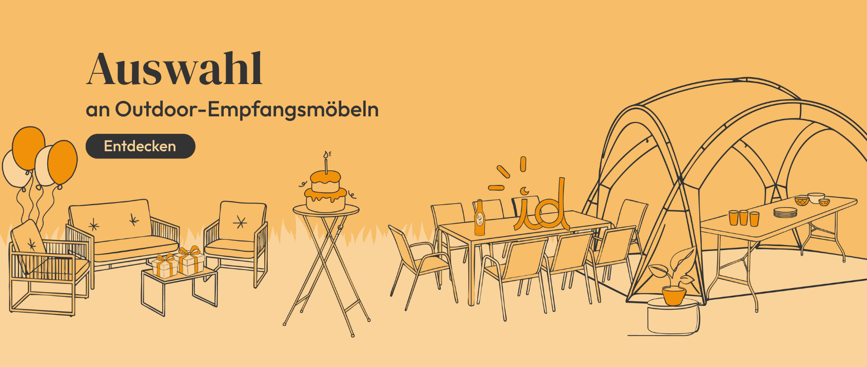 Gestalten Sie Ihre Empfänge im Freien
